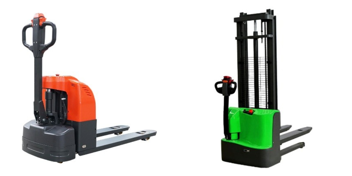 الفئة الثالثة: شاحنات يدوية أو شاحنات يدوية/راكب بمحرك كهربائي