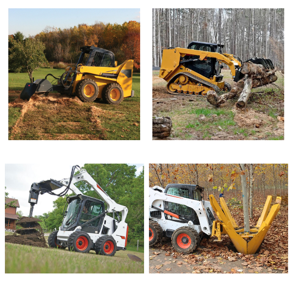 جرافات انزلاقية التوجيه في الغابات